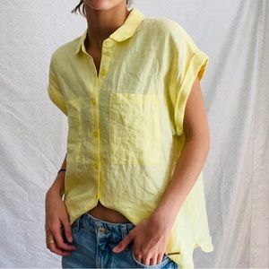Women’s Summer ButtonDown Short Sleeve Blouse